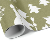 クリスマスの雪だるまのヴィンテージのギフトの包装紙 ラッピングペーパー (ロールコーナー)