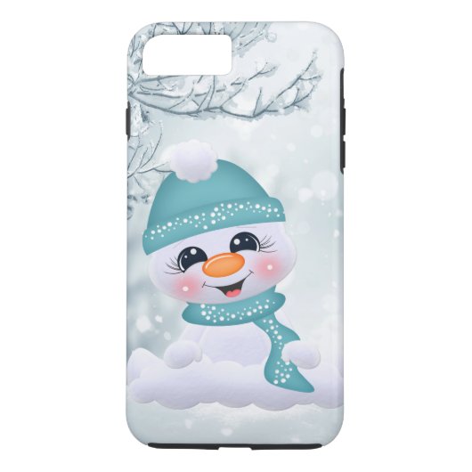 クリスマスの雪だるまの休日のお祝いのiPhone 8/7の場合 Case-Mate iPhoneケース (裏面)