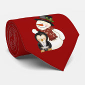 クリスマスの雪だるまの休日のタイ ネクタイ (ロール)