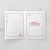 クリスマスの雪だるまの申し分のない日(写真フレーム) シーズンカード (内部)