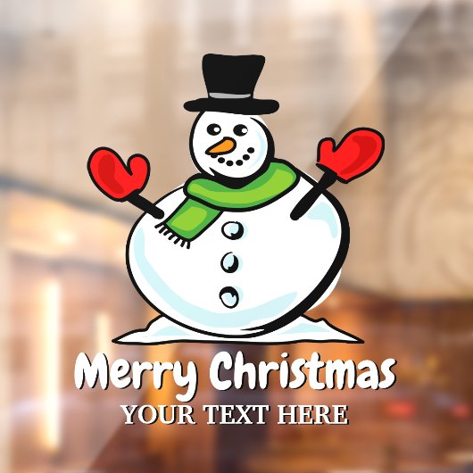 クリスマスの雪だるまの装飾をカスタマイズ ウィンドウサイン (シート2)