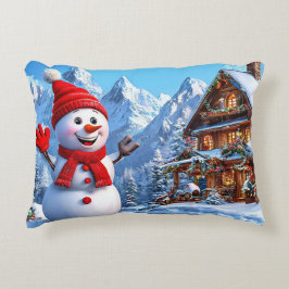 クリスマスの雪だるまの装飾ギフトのアイデア アクセントクッション