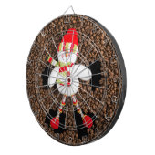 クリスマスの雪だるまの装飾 ダーツボード (正面右)