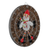 クリスマスの雪だるまの装飾 ダーツボード (正面左)