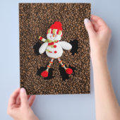 クリスマスの雪だるまの装飾 チラシ (手)