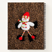 クリスマスの雪だるまの装飾 ノートブック (裏面)