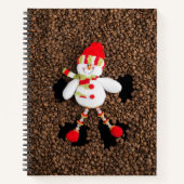 クリスマスの雪だるまの装飾 ノートブック (正面)