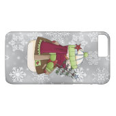 クリスマスの雪だるまの雪片のiPhone 7のプラスの場合 Case-Mate iPhoneケース (裏面(横))