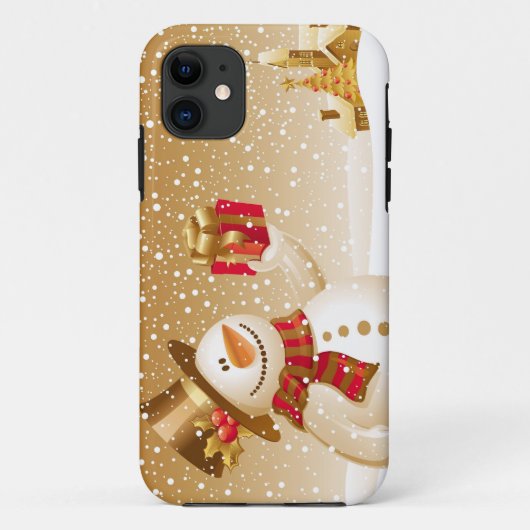 クリスマスの雪だるまのiPhone 5カバー Case-Mate iPhoneケース (裏面)