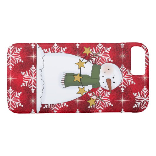 クリスマスの雪だるまのiPhone 7のやっとそこに場合 Case-Mate iPhoneケース (裏面(横))