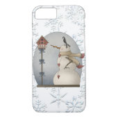 クリスマスの雪だるまのiPhone 7のやっとそこに場合 Case-Mate iPhoneケース (裏面)