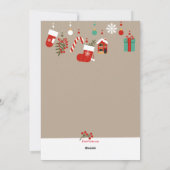 クリスマスの雪だるま引越しのお知らせ シーズンカード (裏面)