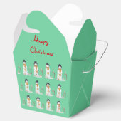 クリスマスの雪だるま笑顔の可愛い雪景色 フェイバーボックス (オープン)