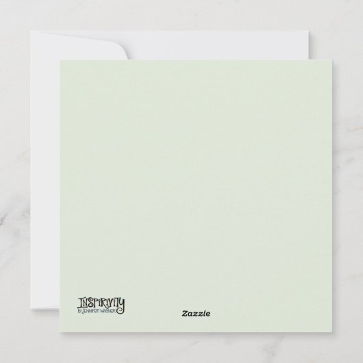 クリスマスの雪だるま インスピリビティ ホリデー カード (裏面)