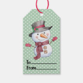 クリスマスの雪だるま ギフトタグ (正面)