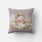 クリスマスの雪だるま クッション (裏面)