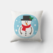 クリスマスの雪だるま クッション (裏面)