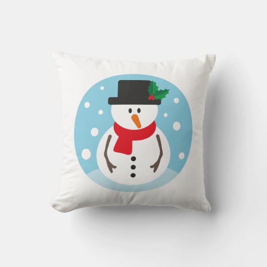 クリスマスの雪だるま クッション (正面)