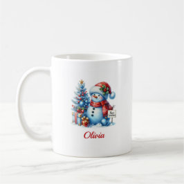 クリスマスの雪だるま コーヒーマグカップ
