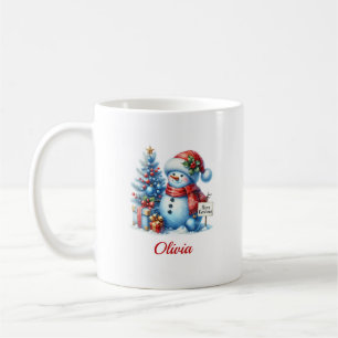 クリスマスの雪だるま コーヒーマグカップ