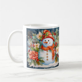 クリスマスの雪だるま コーヒーマグカップ