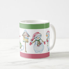 クリスマスの雪だるま コーヒーマグカップ