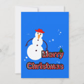 クリスマスの雪だるま シーズンカード (正面)