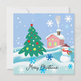 クリスマスの雪だるま シーズンカード