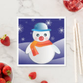 クリスマスの雪だるま スタンダードランチョンナプキン (インサイチュ)