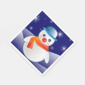 クリスマスの雪だるま スタンダードランチョンナプキン (角)