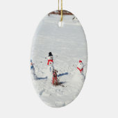 クリスマスの雪だるま セラミックオーナメント (右)