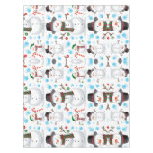 クリスマスの雪だるま テーブルクロス (正面)