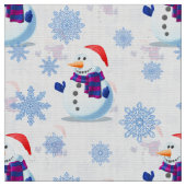 クリスマスの雪だるま ファブリック (クローズアップ)
