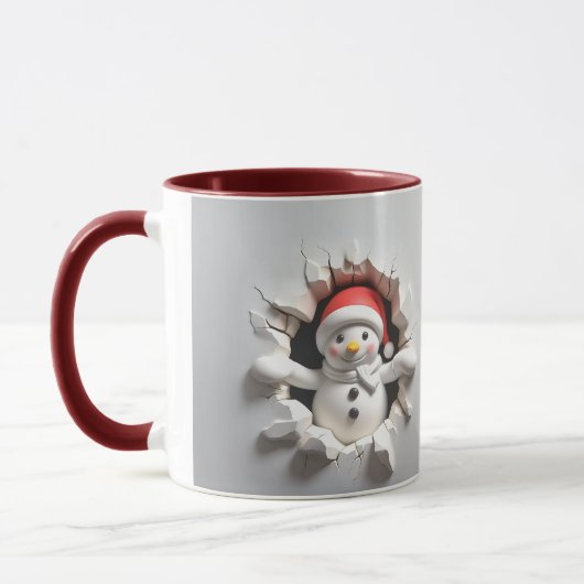 クリスマスの雪だるま マグカップ (左)