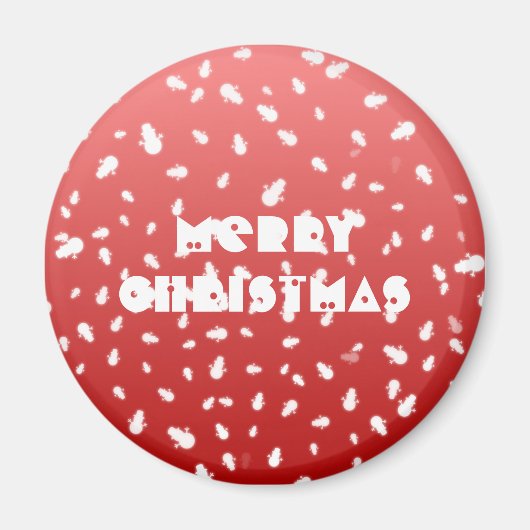 クリスマスの雪だるま マグネット (正面)