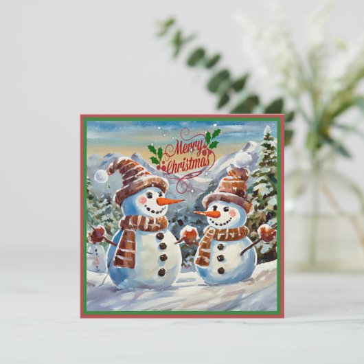 クリスマスの雪だるま、メリークリスマス シーズンカード (スタンド正面)