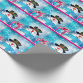 クリスマスの雪だるま ラッピングペーパー (角)