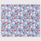 クリスマスの雪だるま ラッピングペーパー (フラット)