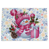 クリスマスの雪だるま ラージペーパーバッグ (正面)