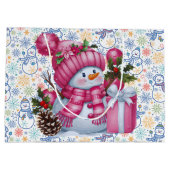 クリスマスの雪だるま ラージペーパーバッグ (裏面)