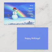 クリスマスの雪だるま 名刺 (正面/裏面)