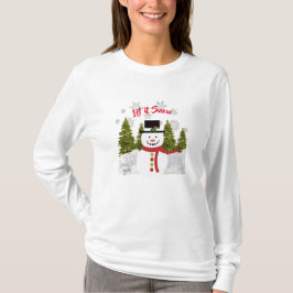 クリスマスの雪だるま / Let it Snow Tシャツ