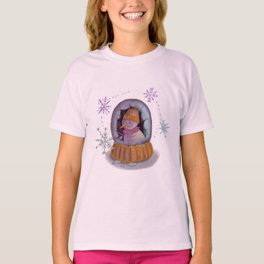 クリスマスの雪だるま Tシャツ (正面)