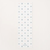 クリスマスの雪とドットのパターン ヨガマット (正面)