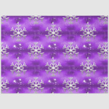 クリスマスの雪と星を紫