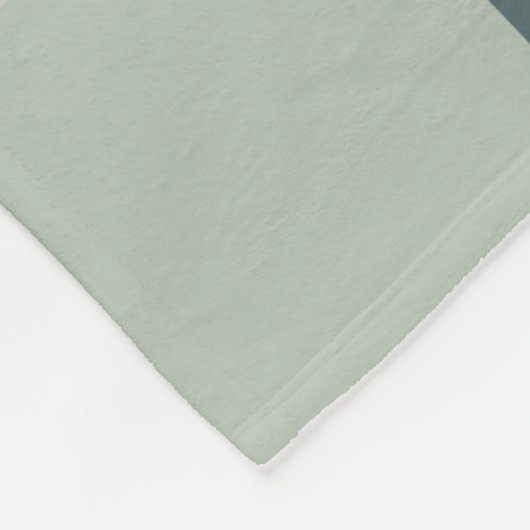 クリスマスの雪と木のコケの名前で緑 フリースブランケット (角)