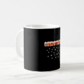 クリスマスの雪と雪の玉 コーヒーマグカップ (正面左)