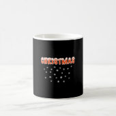 クリスマスの雪と雪の玉 コーヒーマグカップ (中央)