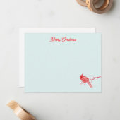 クリスマスの雪のカーディナル・ノートカード ノートカード (正面/裏面インサイチュ)