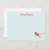 クリスマスの雪のカーディナル・ノートカード ノートカード (正面/裏面)